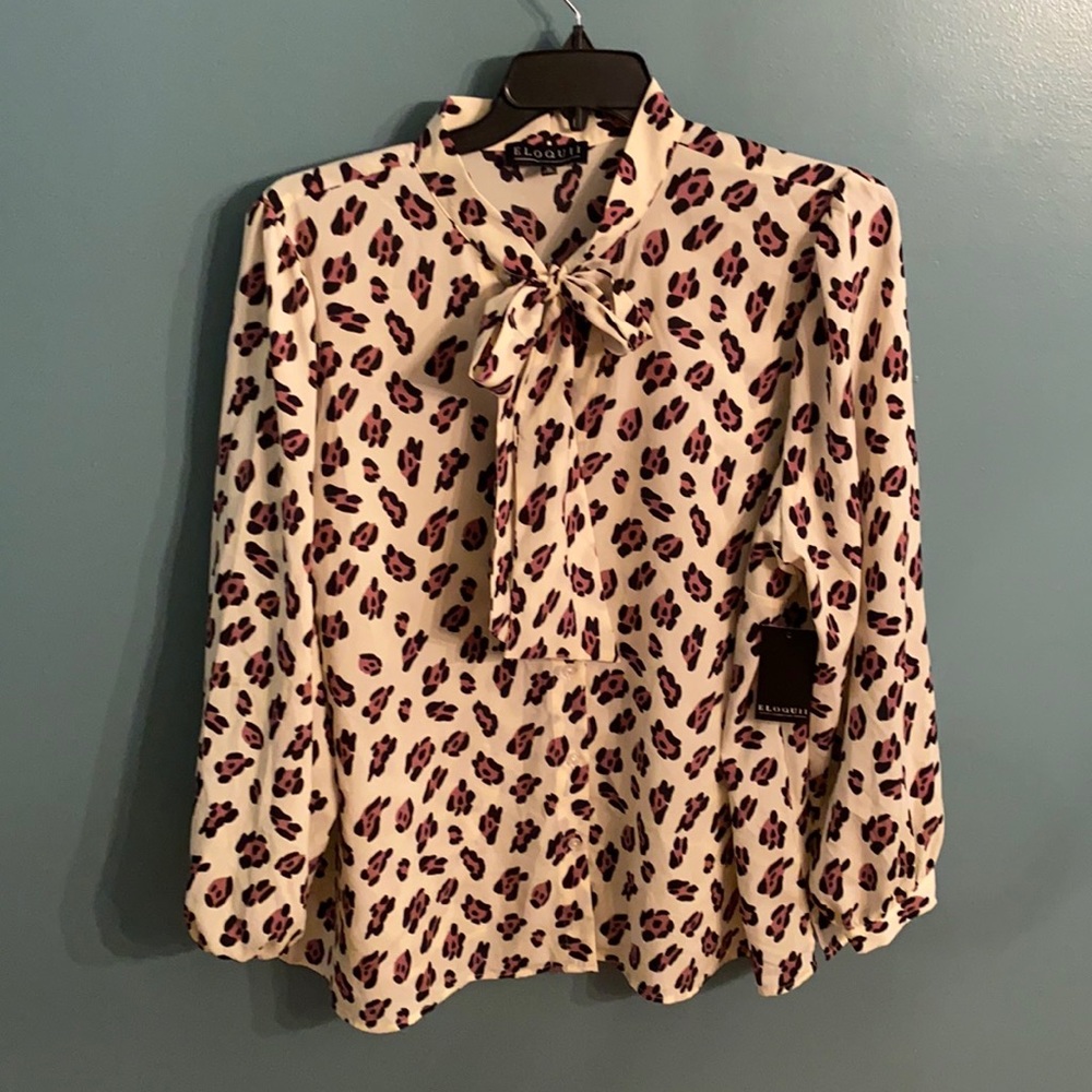 Purple cheetah print top